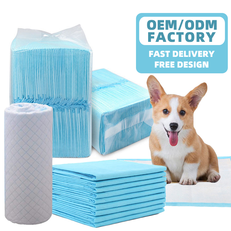 Customized Pet puppy diaper pads waterproof dog cage mat pet flooring foot pad training pee pads